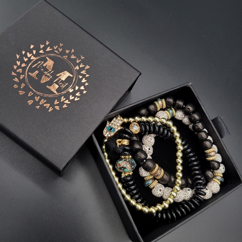 Multilayer Natural Stone Charm Tassel